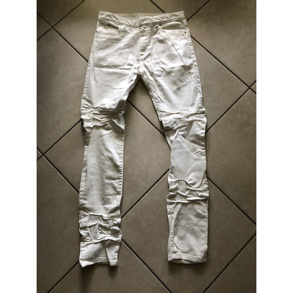 Maison Margiela Skinny Stacked White Denim